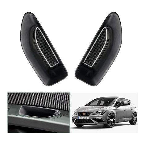 Boîte de Rangement pour Poignée de Porte, Organisateur de Accoudoir pour Porte [2 Pièces] (Noir) (1/5)