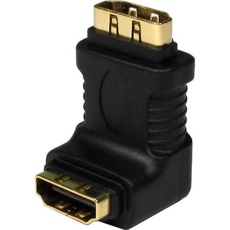 Adaptateur HDMI RS PRO Angle droit, HDMI Femelle vers HDMI Femelle ( Prix pour 1 )