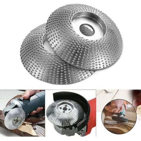 Meule de polissage ronde pour meuleuse d'angle, 85 mm, pour le travail du bois, avec épines (1/4)