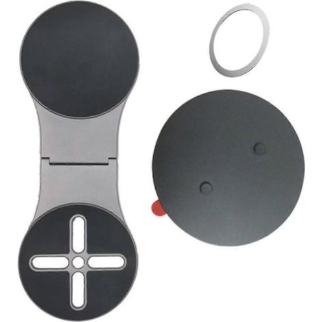 Support magnétique de bureau pour ordinateur portable, support latéral pour téléphone, gris (1/4)