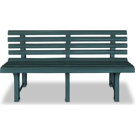 Maison Exclusive - Banc de jardin 145,5 cm Plastique Vert (1/5)