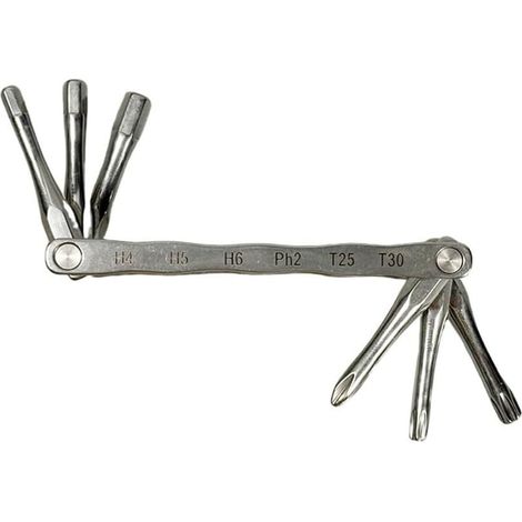 Outil multifonction vélo, 6-en-1, inox, tournevis, pour vélo (1/5)