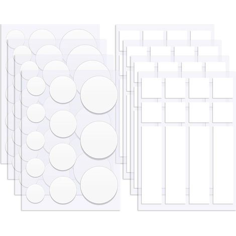 Packung mit 96 transparenten, doppelseitigen Klebepunkten, ablösbaren Montageklebebändern, rückstandsfreien, transparenten Klebepunkten für Bilder, Poster, Bastelarbeiten, Dekorationen und Partyartike (1/5)