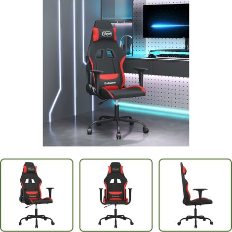 Gamingstuhl Stoff - Gaming-Stuhl Schwarz und Rot Stoff (1/5)
