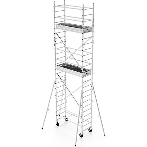 Trabattello mobile 2 piani - Altezza max. di lavoro 7.00m - TOS518L