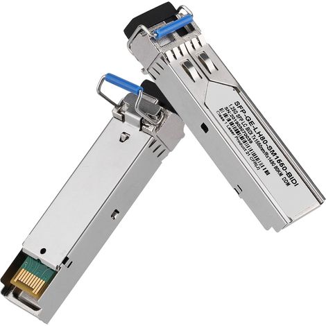 Émetteur-récepteur optique monofibre 80KM Gigabit Single Mode SFP pour réseaux longue distance (1/5)