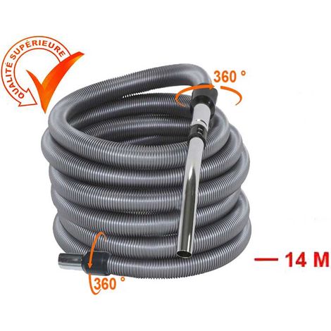 Atepac – Flexible pour aspiration centralisée – Longueur 4 à 15m – Diamètre intérieur 32mm – Compatible avec plusieurs marques
