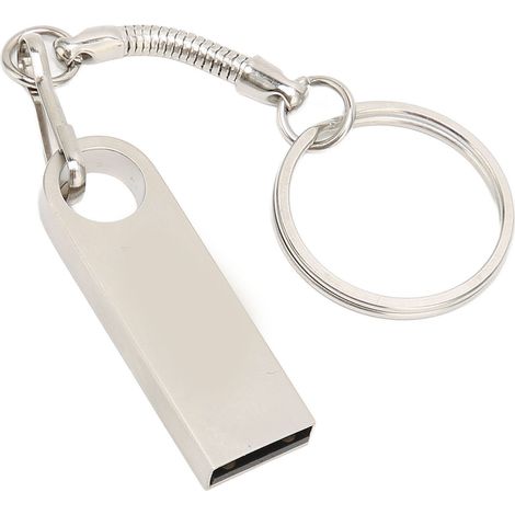 Clé USB 2.0 Type-C double usage pour téléphone portable et ordinateur, clé USB haute vitesse avec porte-clés (16 Go argent) (1/5)