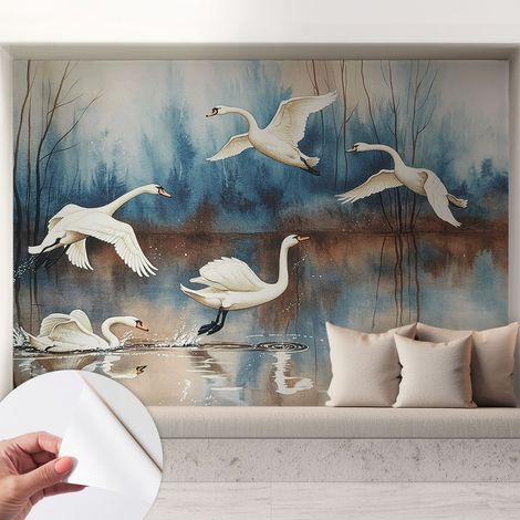 Fototapete Selbstklebend - Wandtattoo - leicht anzubringen - Wandverkleidung Vögel im Flug 208x146 cm (1/5)