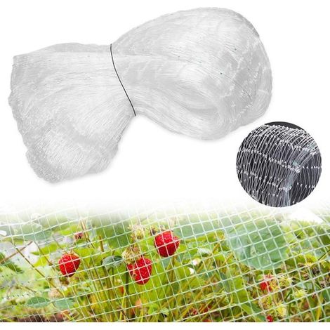 Vogelschutznetz (1 Stück) – Nylon-Gartennetz – Pflanzenschutz – Maschenweite: 25 mm – Gartenbedarf – Vogelschutz – 10 x 3 Meter – Weiß – Ideal zum Schutz von Zäunen, Gemüsegärten und Teichen – Weiß