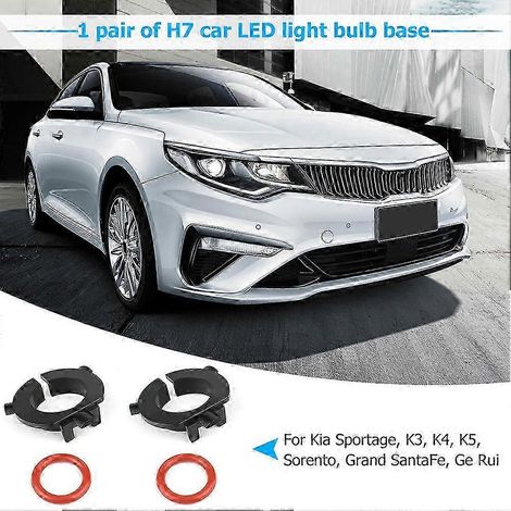 Paar H7 LED-Scheinwerferlampen-Sockeladapter, Halterungen und Befestigungselemente für Hyundai Sonata, Nissan Qashqai und KIA Sportage (Autozubehör SZRH AF)