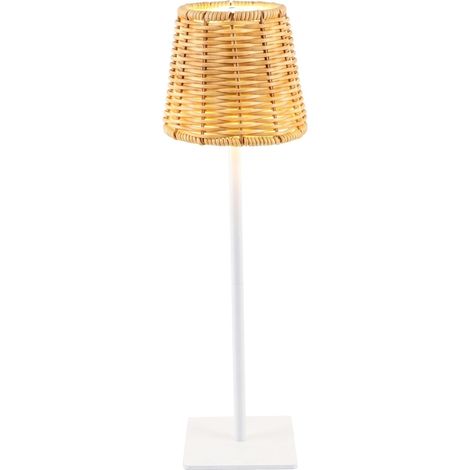 Lampe de table en rotin, bohème tissée à la main avec gradation 3 (1/5)