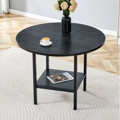 Table manger ronde 100 cm avec rangement OKMYHOME (1/5)