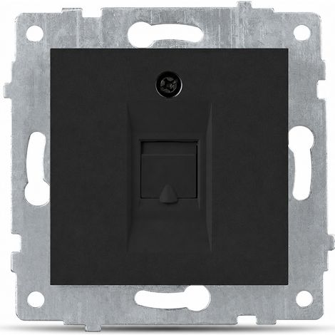 Module TV encastrable 80 mm 16A noir