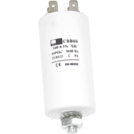 Universal 3UF Microfarad Appliance Motor Start Run Capacitor (1/2)