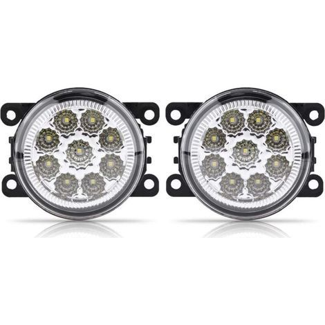 Faros antiniebla Ranger, Faros antiniebla Ranger, Luces diurnas redondas, Fendinebbia+Smart+450, Luces diurnas LED Fiat DRL Faros antiniebla para coche, Faros antiniebla, 9 LED Faros antiniebla delant (1/4)