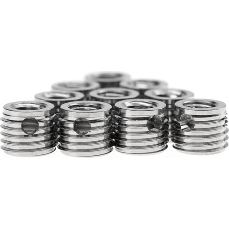 10 Pièces Inserts Filetés Auto-taraudeurs en Acier Inoxydable 307 (Intérieur M6x1.0 Extérieur M10x1.25) (1/5)
