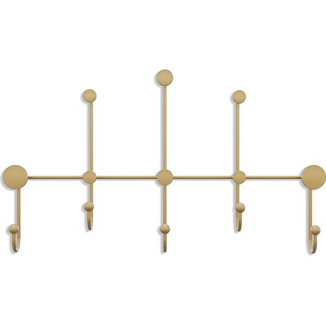 Sospensione a gancio da parete in metallo Hook Gold (1/5)