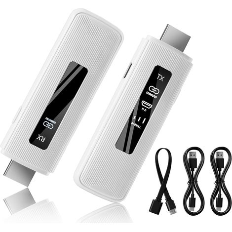 Émetteur et récepteur Hdmi sans Fil,décodage 4K 1080P, Extension HDMI avec écran LED,Portée de 50M, 2,4G/5G,pour Ordinateur Portable, PC vers TV HD, Projecteur,Plug (1/5)