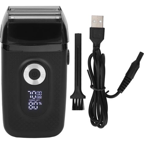 Tondeuse Barbe Électrique Rechargeable USB, 3 Vitesses Réglables, Lame Détachable, Affichage Numérique LED, Grooming de Précision (1/5)