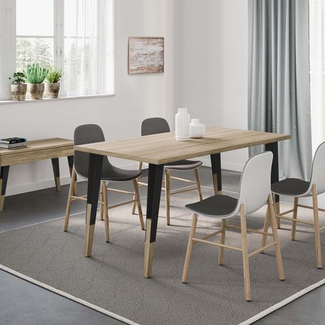 Pata para Muebles Fabricado en Haya en crudo - Acero negro poro Medidas 160120700 mm Altura: 70 cm 1 Unidad - (1/5)