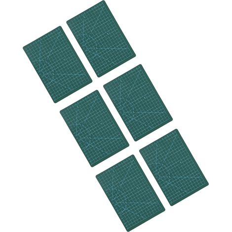 Planche de découpe auto-cicatrisante pour patchwork et couture - Lot de 6 grilles A5 en PVC