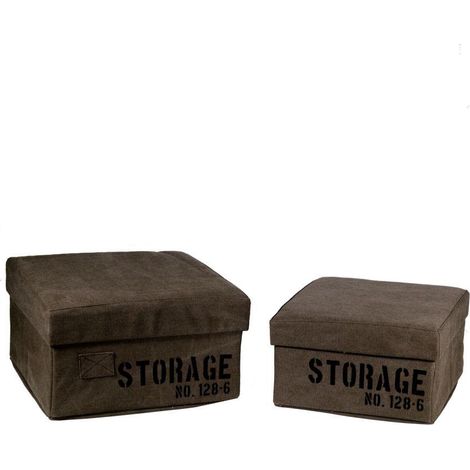 Stoffbox 1-2 braun quadratisch faltbar cm36x36h20 (1/3)