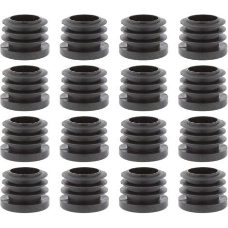 ALLIANDISLot de 16 Bouchons à Lamelles Ronds - Capuchons de Protection en Plastique - Bouchons d'Extrémité (Diamètre 16 mm, Rond) (1/4)