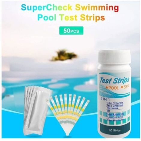 Bandelettes De Test - Chlore Et pH Pour Piscine - Résultats En 30 Secondes - Précision Clinique - 50 Unités