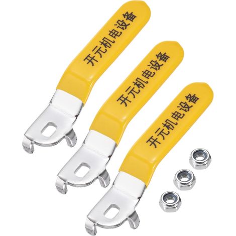 3 pièces Poignée de levier pour vanne à boisseau sphérique Jaune (1/5)