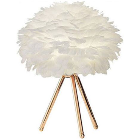 Plume LED lampe de Table avec bouton poussoir lumière tamisée décorative or bureau lit veilleuse prise ue prise ue Type 1 triangulaire (1/5)
