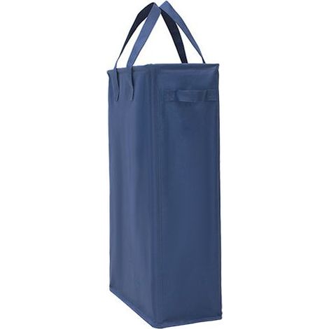 45L Paniers à Linge avec Poignées(Bleu Foncé), Pliable Panier à Linge Mince Sac à Linge en Tissue Oxford Rectangulaire Corbeilles à Linge Sac de Rangement pour Salle de Bain 39x19x60CM (1/5)