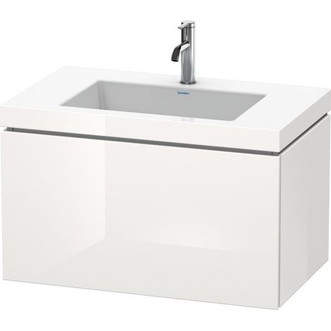 Duravit L-Cube conjunto encolado suspendido, 1 extraíble, sin (1/3)