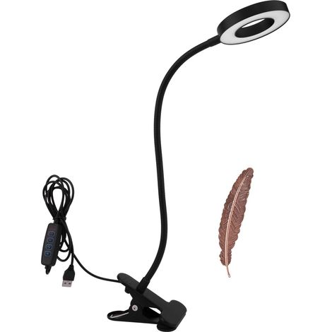 Xiaokeis Lampe de lecture à clipser, 3 modes couleur, 10 niveaux (1/5)