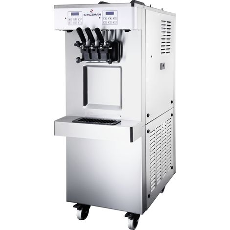 Machine à Glace Italienne sur Roulettes - 2 Parfums + Panachage - 45 L/h  - Spaceman