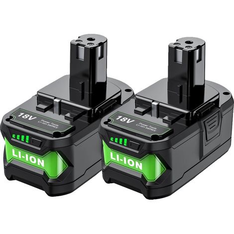 Batterie, capacité 6000mAh/9000mAh, technologie Li-Ion, compatible avec Ryobi (1/2)