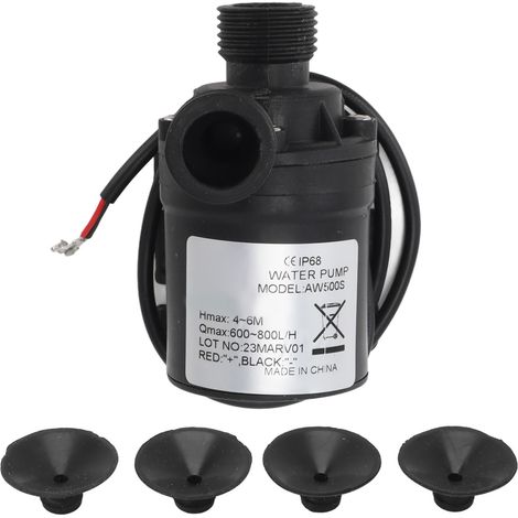 Mini pompe à eau silencieuse et étanche IP68 pour petits aquariums et fontaines pour animaux de compagnie, 12 V CC, 19 W (1/5)