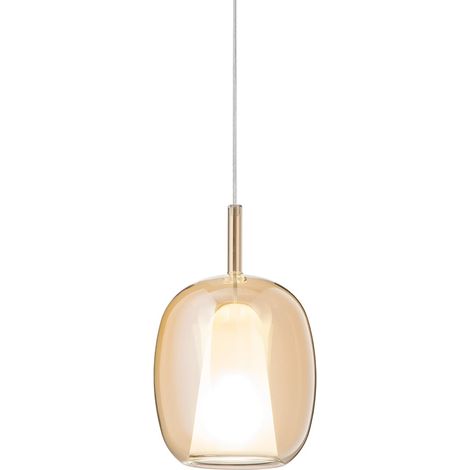 Suspension en verre soufflé design minimaliste Thelma 3 - Orange (1/2)