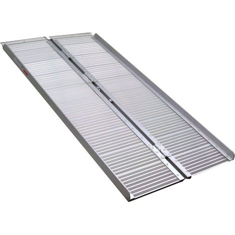 Alu Rollstuhlrampe 150cm klappbar Rampe Rollirampe 06146 Auffahrrampe Laderampe (1/4)