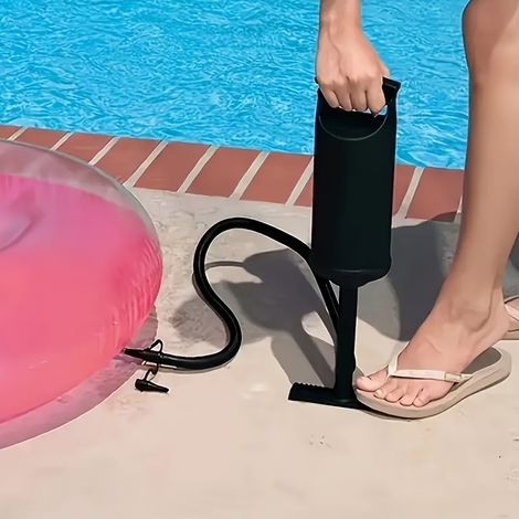 Pompe à air portable pour objets gonflables, couleur noire, pour gonfler et dégonfler les produits gonflables.-AquaForge (1/5)