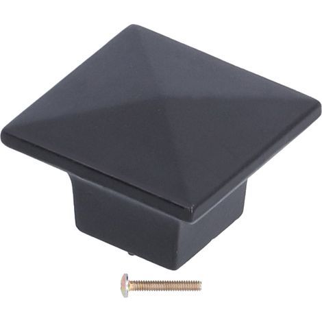 Single Hole Black Cabinet Handle, Zinc Alloy Dresser Knobs for Cabinets, Home Furniture (1/5)