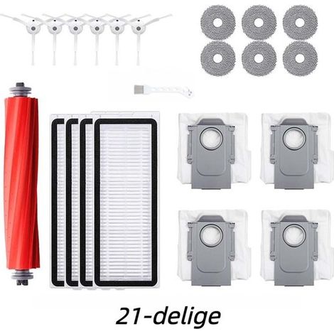 21-teiliges Staubsauger-Zubehörset für Roborock Q Revo MaxV/Pro/P10 Pro (Hauptbürste, HEPA-Filter, Pads) (1/5)