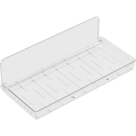Étagère murale pliante transparente sans perçage, grande capacité, robuste, pliable et flottante, idéale pour la salle de bain. (1/5)