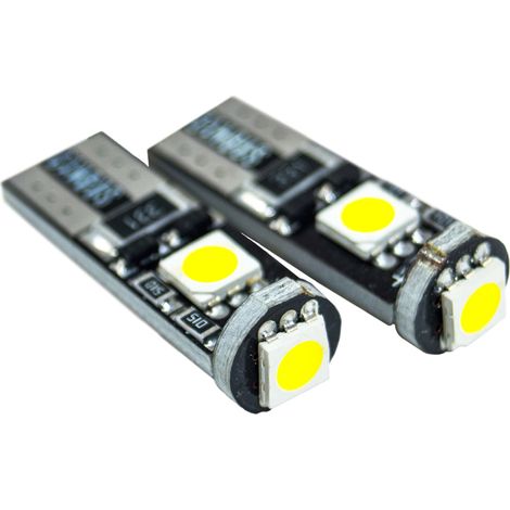 Coppia lampadine auto canbus 3 led smd luce fredda interni auto 12V CA-02704 (1/5)