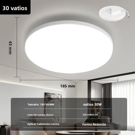 (Lumière naturelle 30 W, 1 pièce) Plafonnier LED rond moderne, éclairage PVC à économie d'énergie (1/5)