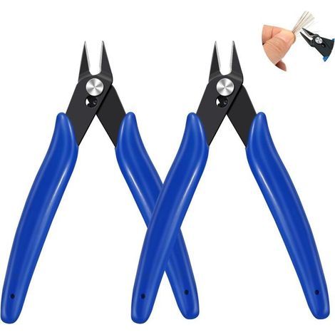 Petite Pince Coupante de Côté Mini Pinces Coupantes Diagonale Pinces Coupante Precision pour 0.5mm Fil Fin et Électronique Bijoux Réparation 2PCS (1/5)