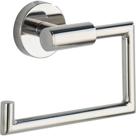 WENKO Toilettenpapierhalter Bosio Edelstahl glänzend, rostfrei, Silber glänzend, Edelstahl rostfrei glänzend