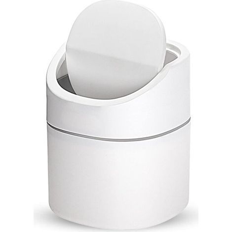 BRAVIX Petite Poubelle de Table, Mini Poubelle de Bureau Cuisine, Poubelle de bureau, utilisée dans le salon, la chambre et le bureau, poubelle intérieure en plastiquePetite Poubelle de Table (1/5)