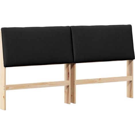 Maison Exclusive - Testiera imbottita Nero 180 cm Pino massello