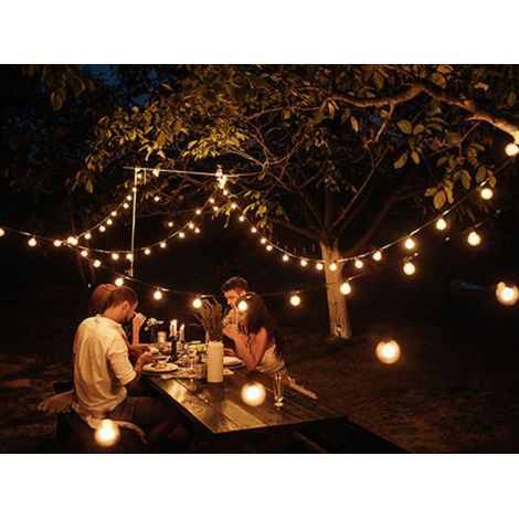 BEPER P207ILO500 Solar-LED-Lichterkette für den Garten, 10 LEDs, Seilkabel, Vintage-Stil, integrierter Lichtsensor, 3,7 Meter (1/5)